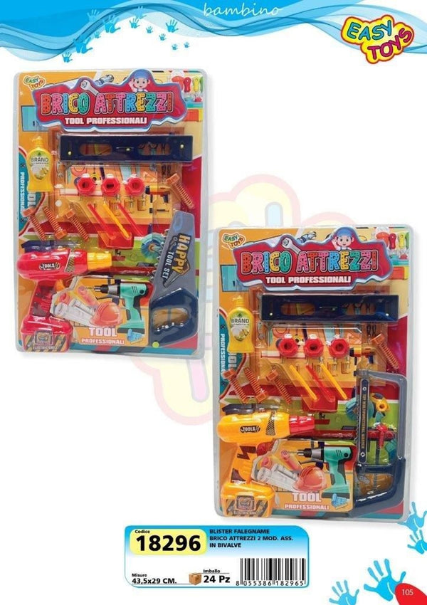 Set mestiere giocattolo – BLISTER BRICO ATTREZZI