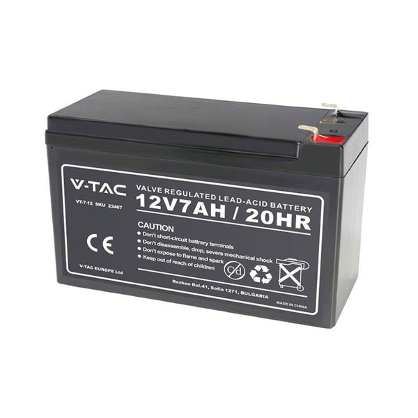 Batteria al piombo V-TAC 12 V 7 Ah con terminali T2