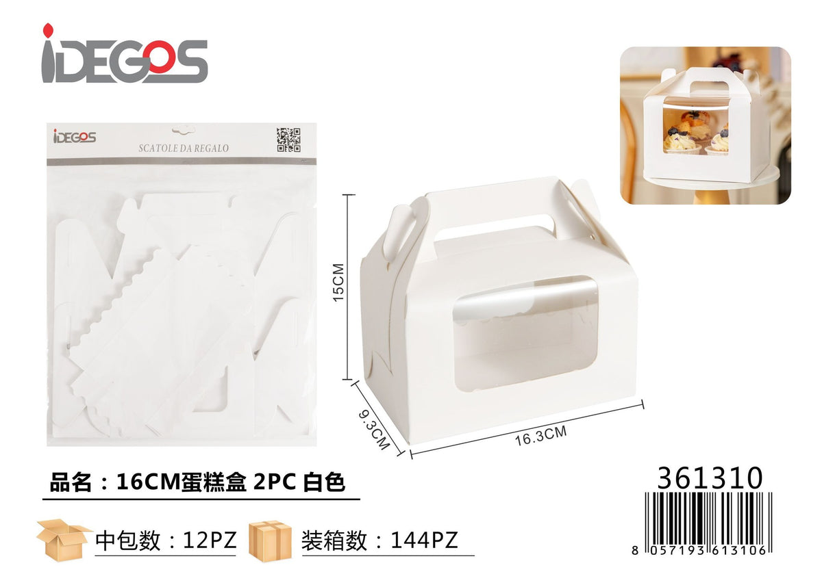 Scatoline regalo con PVC, 16 cm, 2 pezzi