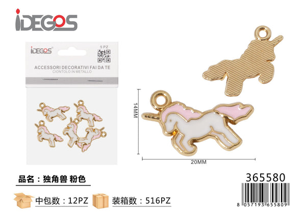 Ciondolo Unicorno rosa
