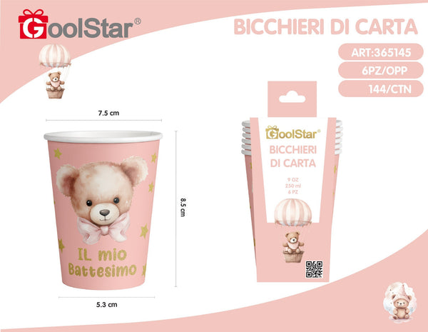 Bicchiere di carta il mio battesimo