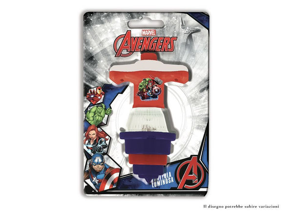 Trottola luminosa Marvel Avengers con lanciatore