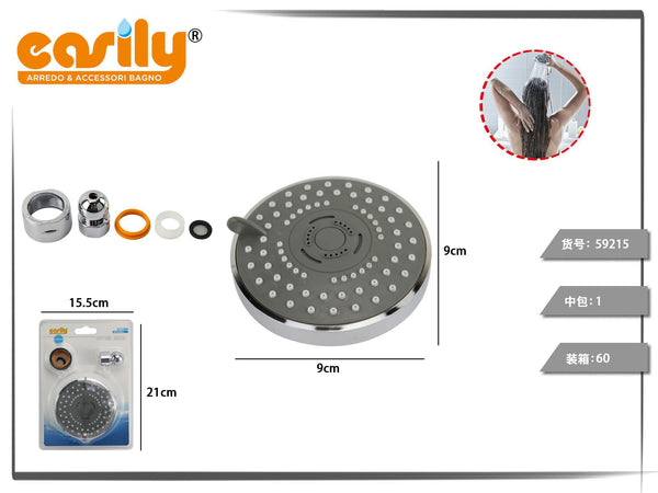 Soffione doccia rotondo da 9 cm con levetta laterale
