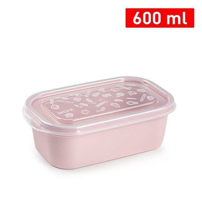 CONTENITORE BASIC RETTANGOLARE 600ML 17.5X11X6CM
