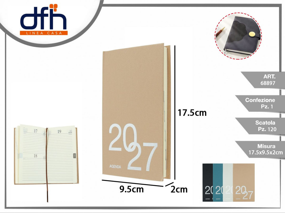 Agenda 2027 tascabile, 17,5 × 9,5 cm