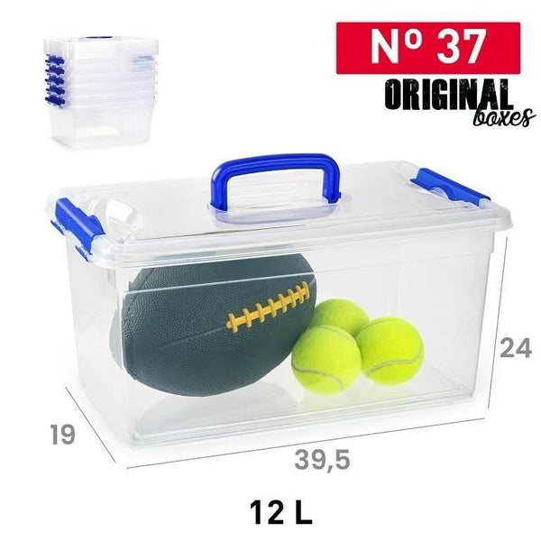 SCATOLA N37 12LT TRASPARENTE PLASTICA 24X39.5X19CM