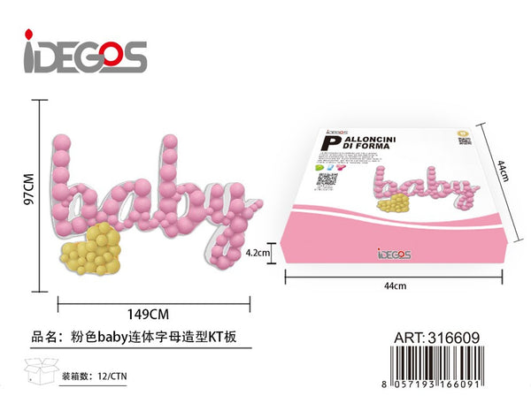 Decorazione Baby con palloncini, 97 x 150 cm
