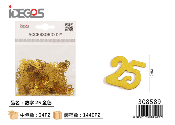 Paillettes decorative a numero 25