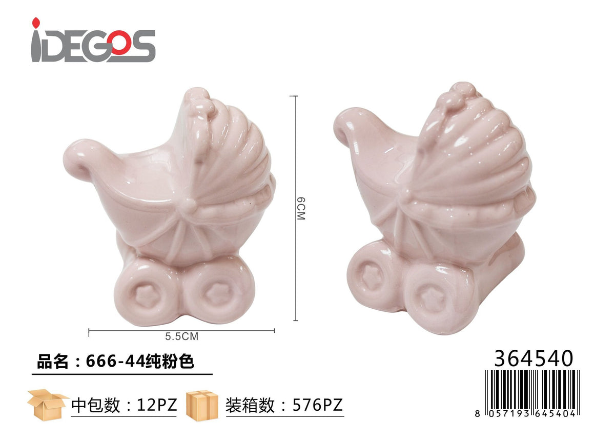 Bomboniera in ceramica a passeggino