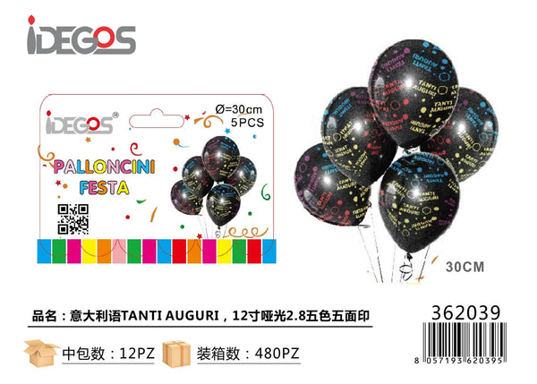 Set di palloncini in lattice tanti auguri