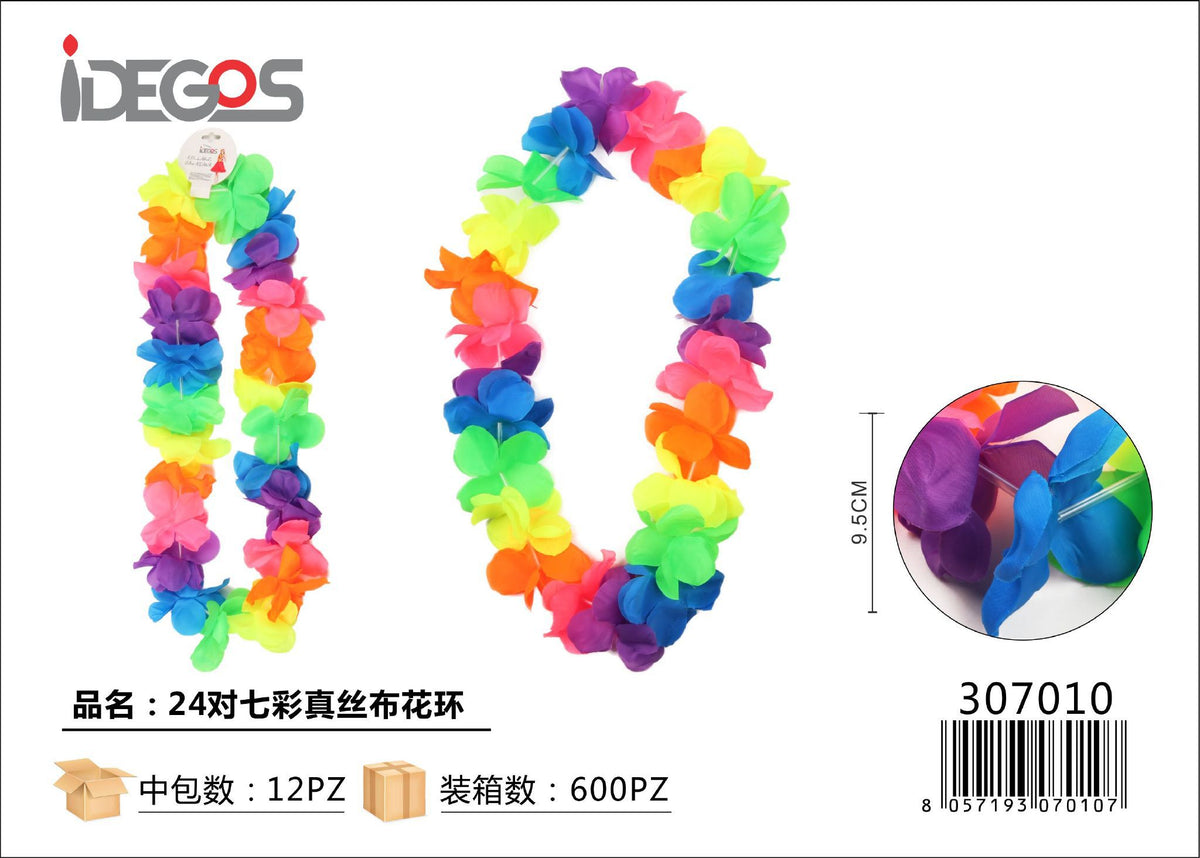 Collana hawaiana multicolore
