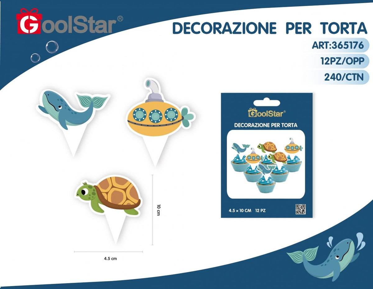 Decorazione per torta a tema Oceano