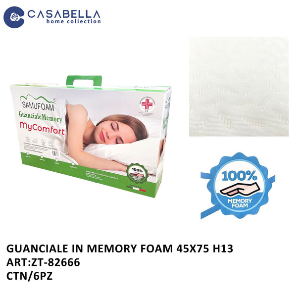 Guanciale in Memory Foam 45X75 H15 Scatolato