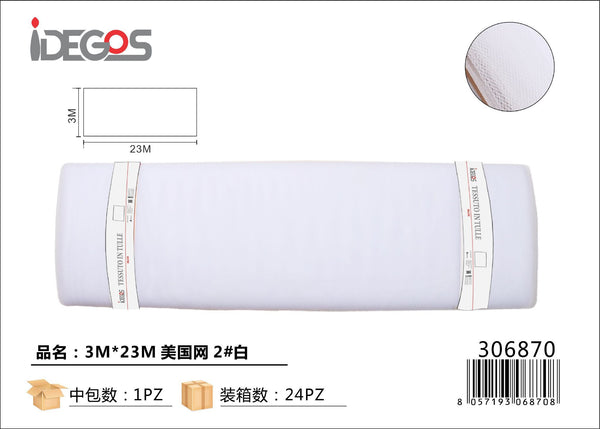Tessuto in tulle, 3 x 23 m