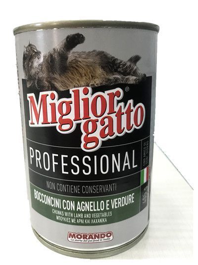 Bocconcini per gatti Migliorgatto con agnello e verdure