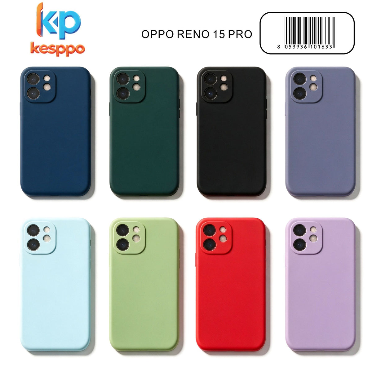 Custodia per OPPO RENO 15 Pro – a tinta unita, in silicone, con aperture sagomate