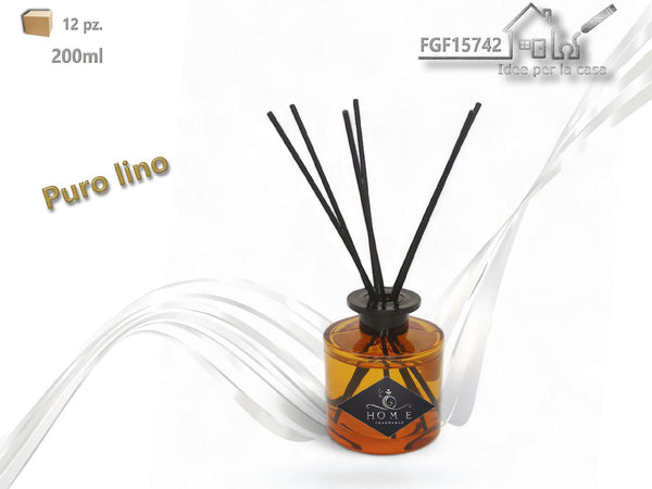 Diffusore per ambiente Puro lino con bastoncini, 200 ml