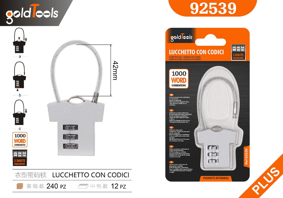 Lucchetto a combinazione 8015