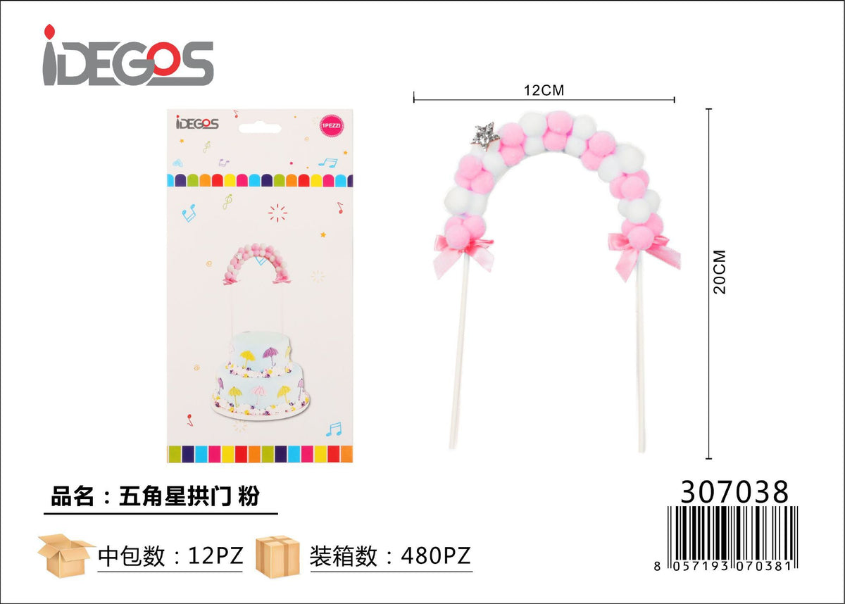 Decorazione per torta ad arco con stelle