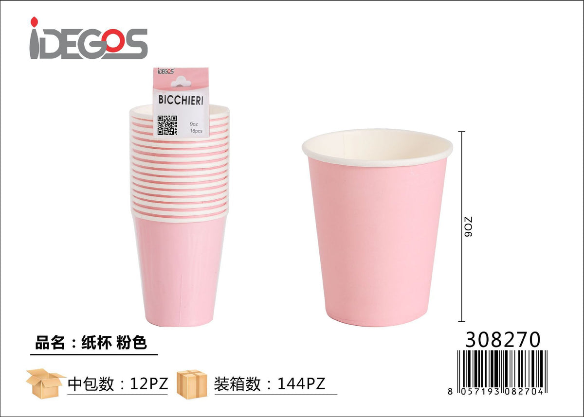 Bicchiere di carta rosa