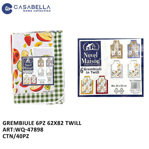 Grembiule 6PZ 62X82 Twill