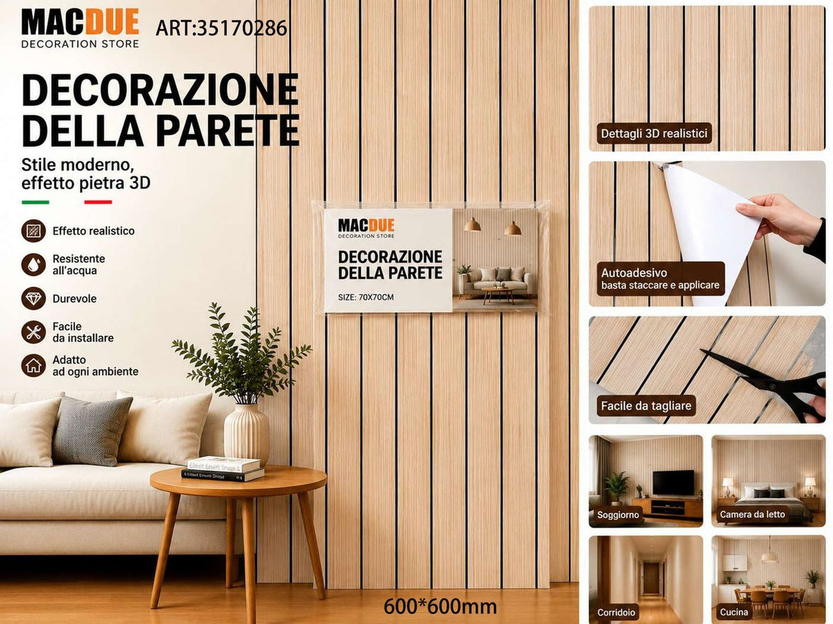 RIVESTIMENTO DA PARETE IN PVC