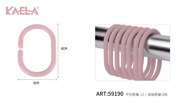Ganci per tenda doccia, rosa