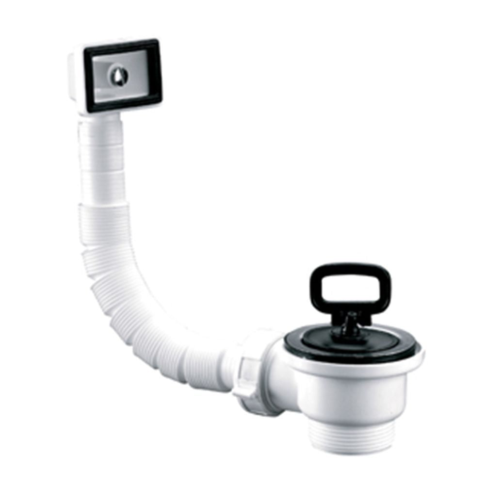 Piletta c/troppo pieno per lavelli inox