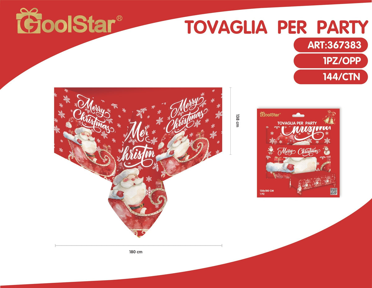 Tovaglia natalizia con Babbo Natale 138 × 180 cm - serie A