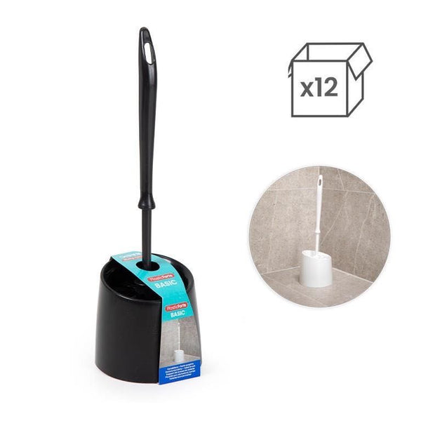 PORTA SCOPINO BASIC PLASTICA 11.5X11.5X36.5CM NERO
