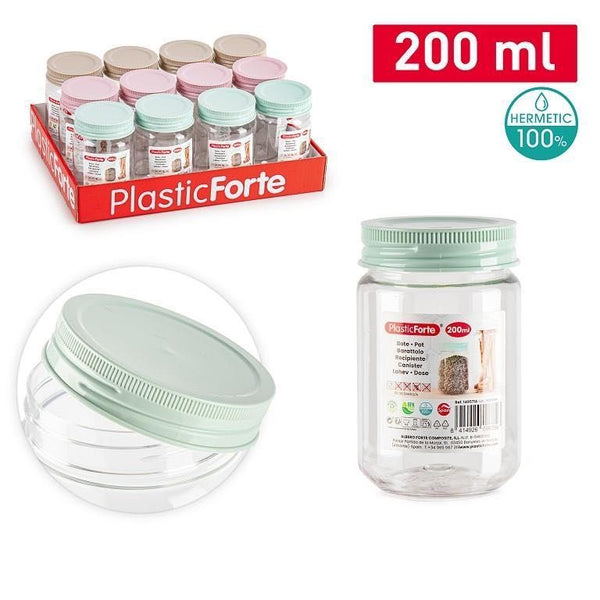 BARATTOLO CLASSICA 200ML PLASTICA 6X6X10CM