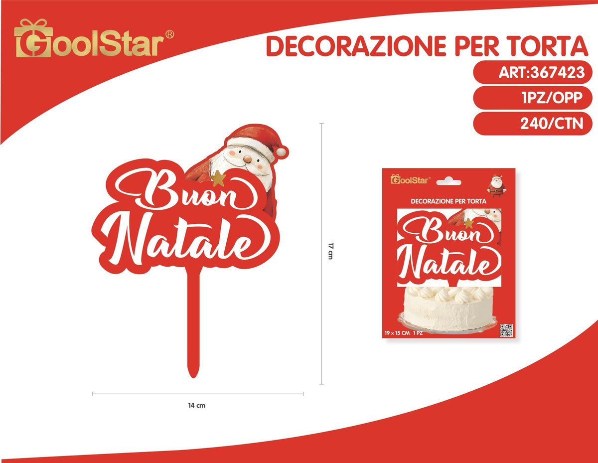 Topper per torta Buon Natale - serie B