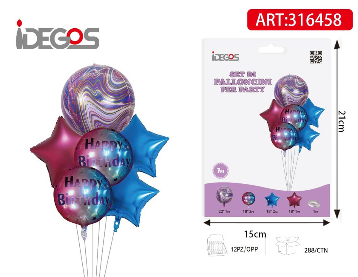 Set di palloncini  4d colorati
