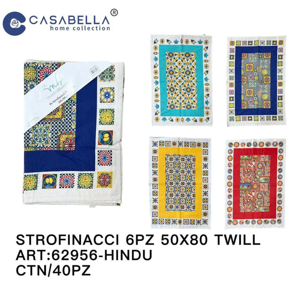 Strofinacci 6PZ 50X80 Twill Hindu