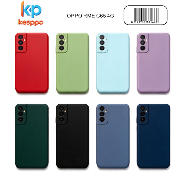 Custodia per realme C65 4G – a tinta unita, in silicone, con aperture sagomate
