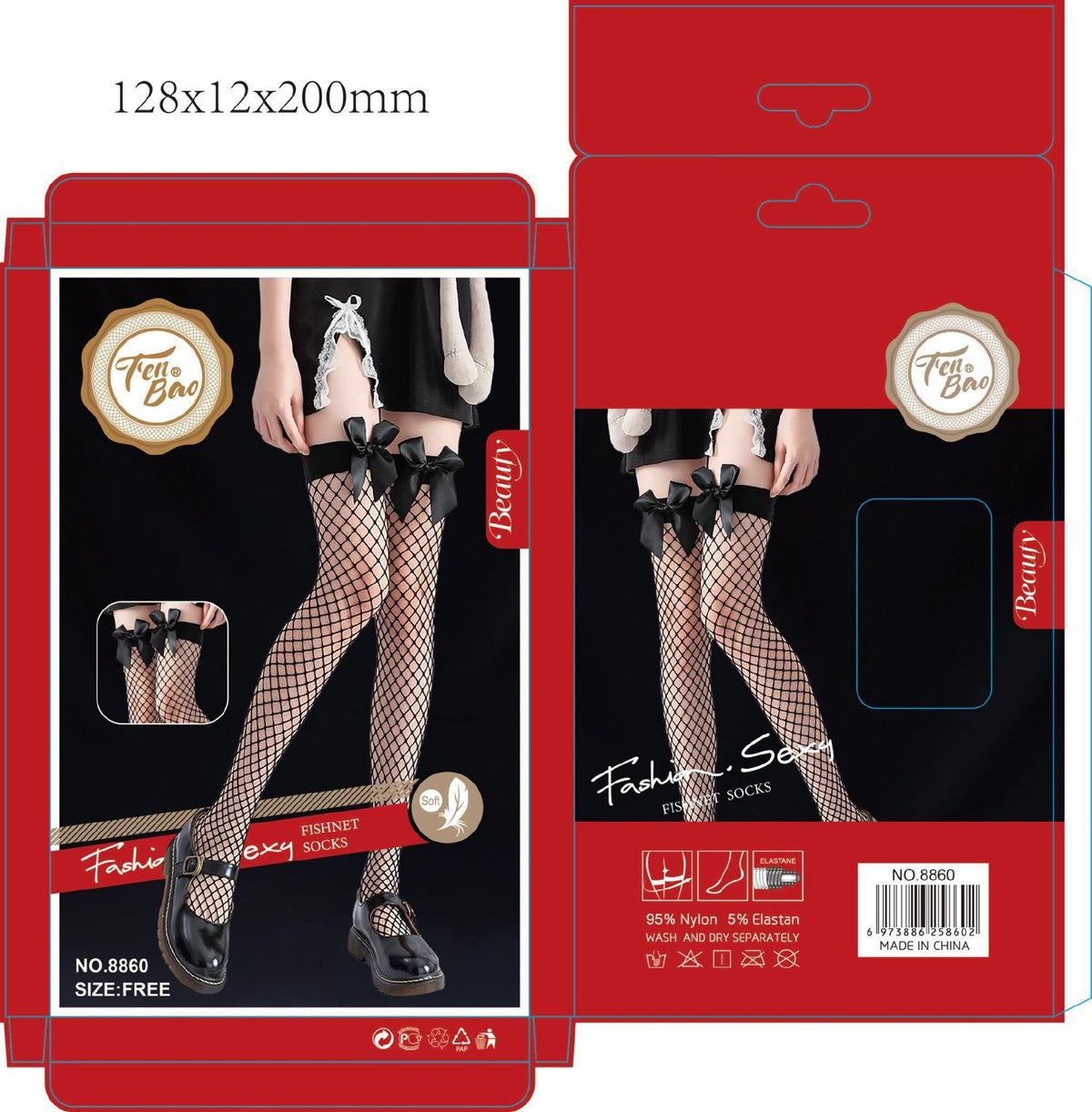 Calze lunghe a rete donna NO.8860