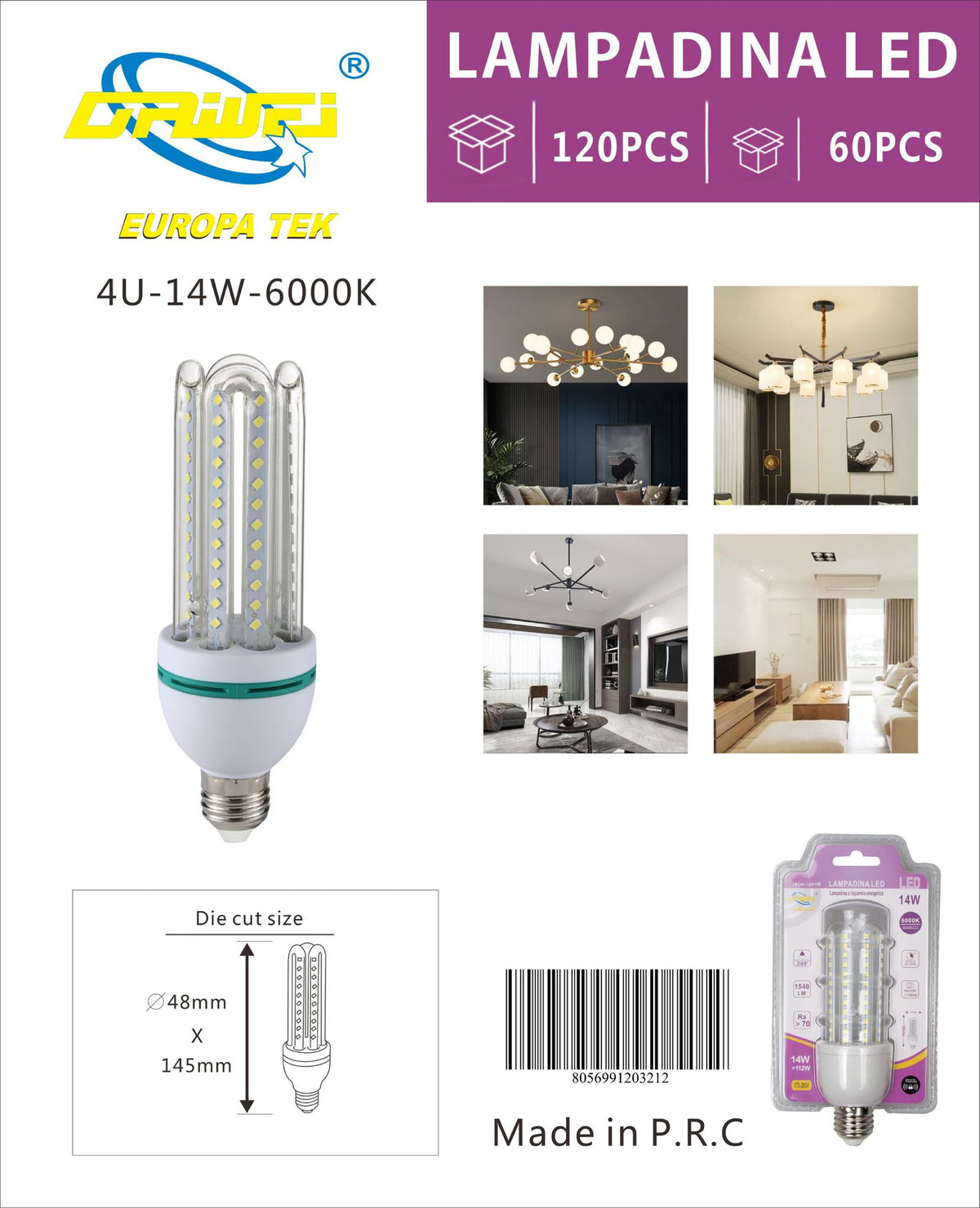 Lampadina LED a risparmio energetico — 14 W, E27