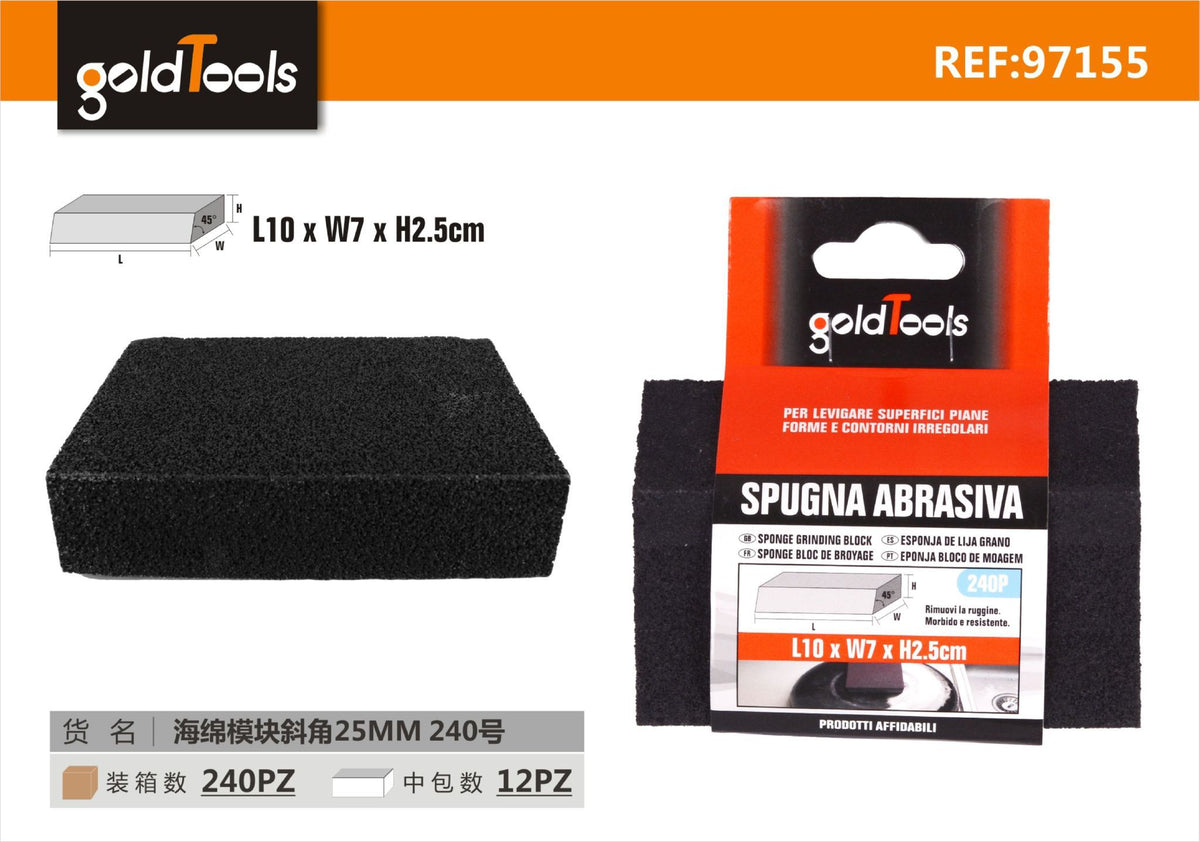 Spugna abrasiva, 25 mm, grana 240