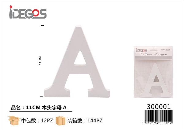 Lettera e simbolo decorativi in legno, 11 cm
