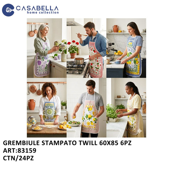 Grembiule Stampato Twill MIS.60X85 Cm 6PZ