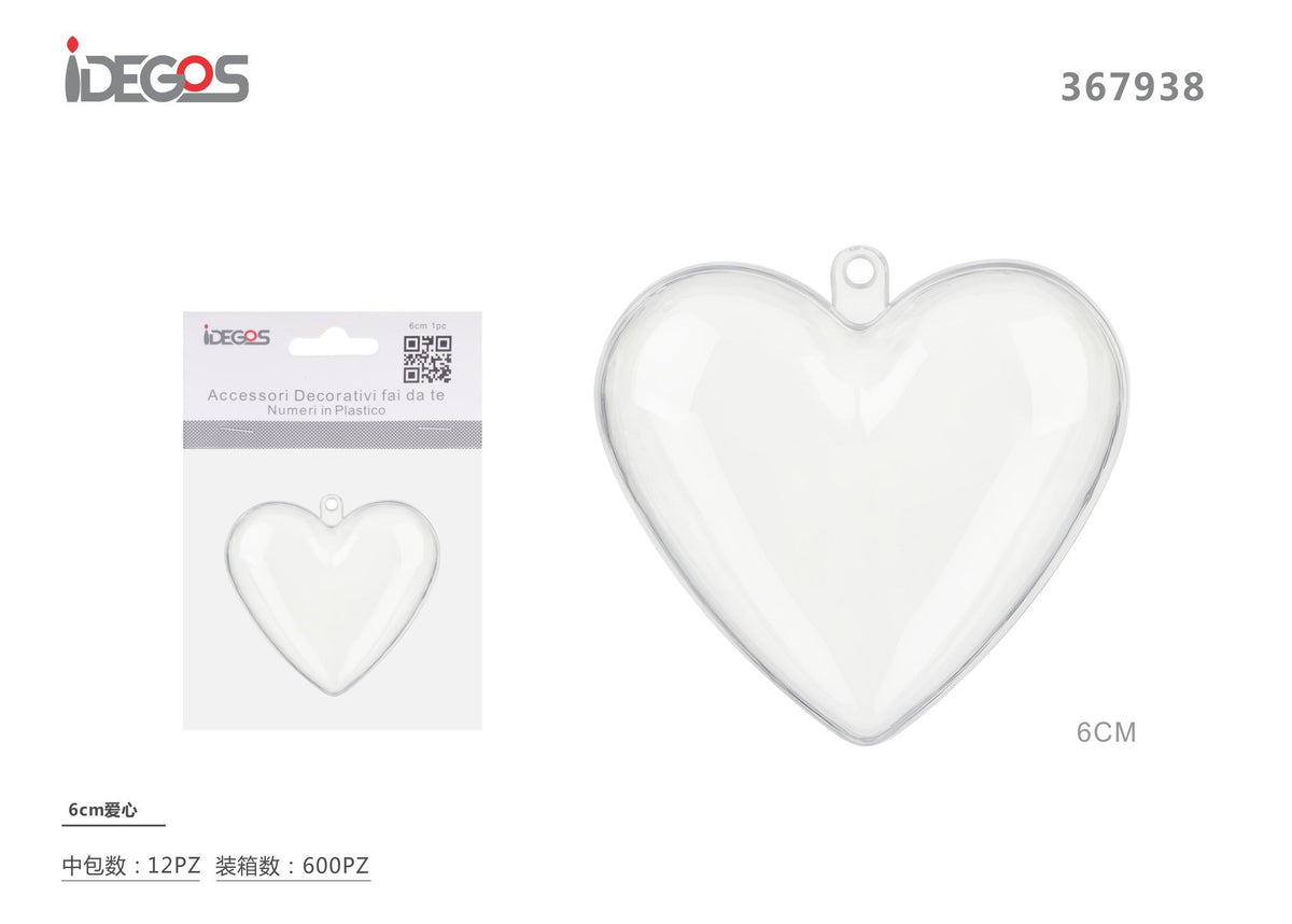 Cuore trasparente in PVC