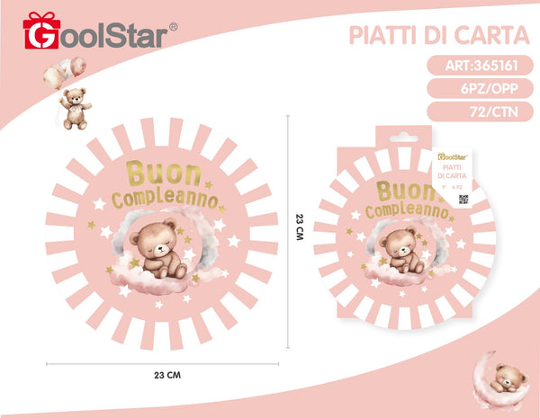 Piatti di carta 6 pezzi