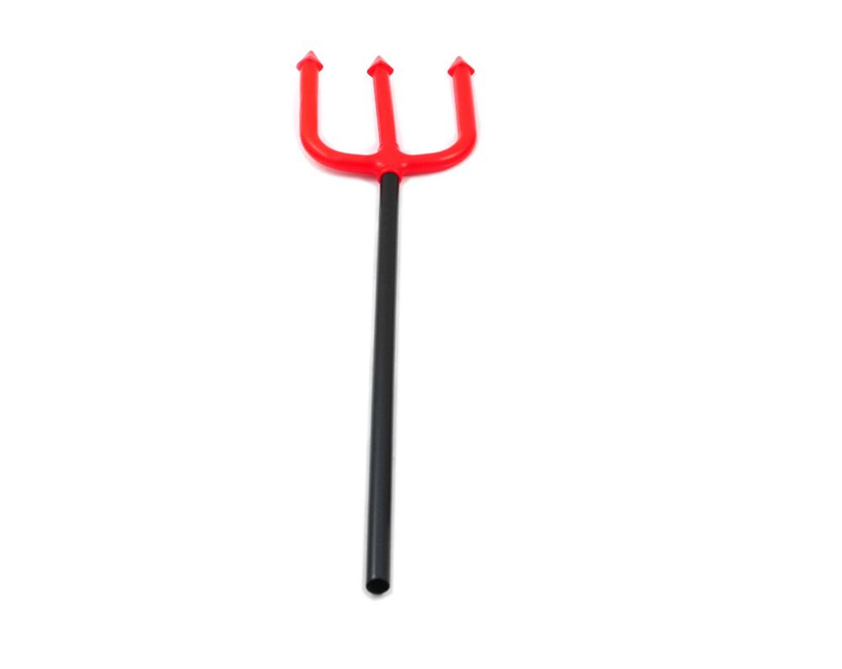 Tridente da diavolo rosso e nero 45 cm
