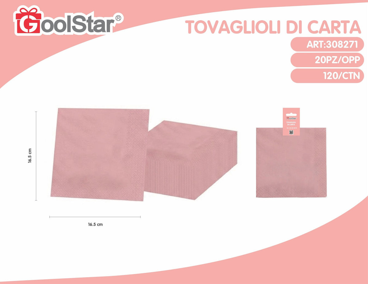 Tovaglioli di carta rosa