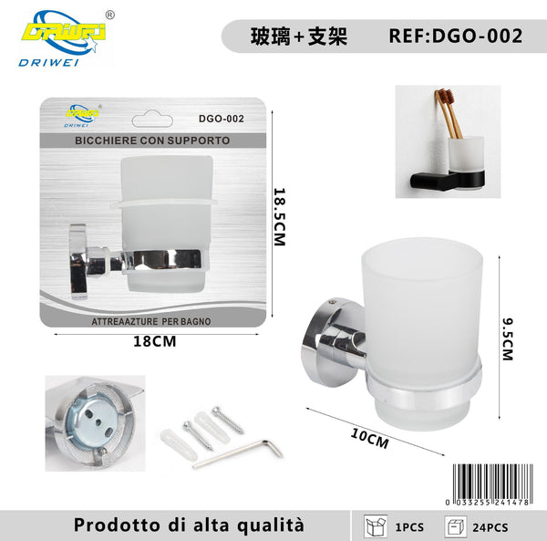 Bicchiere con supporto per bagno