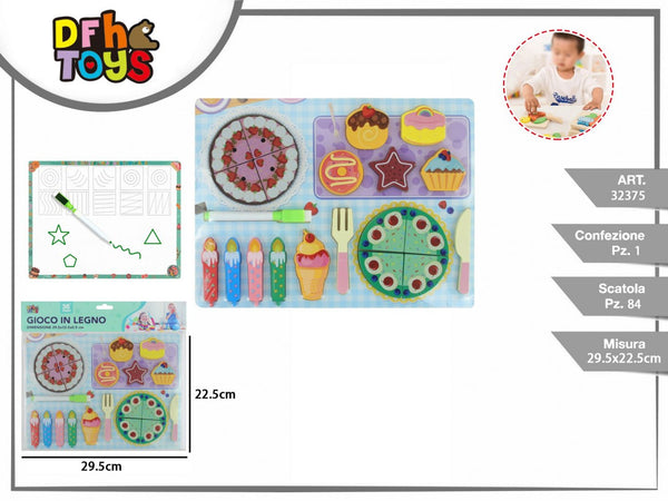 Puzzle dolci in legno con lavagnetta 29,5 × 22,5 cm