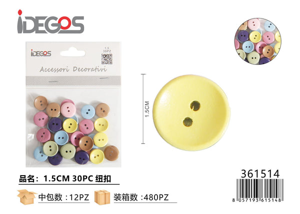 Bottoni decorativi color macaron assortiti