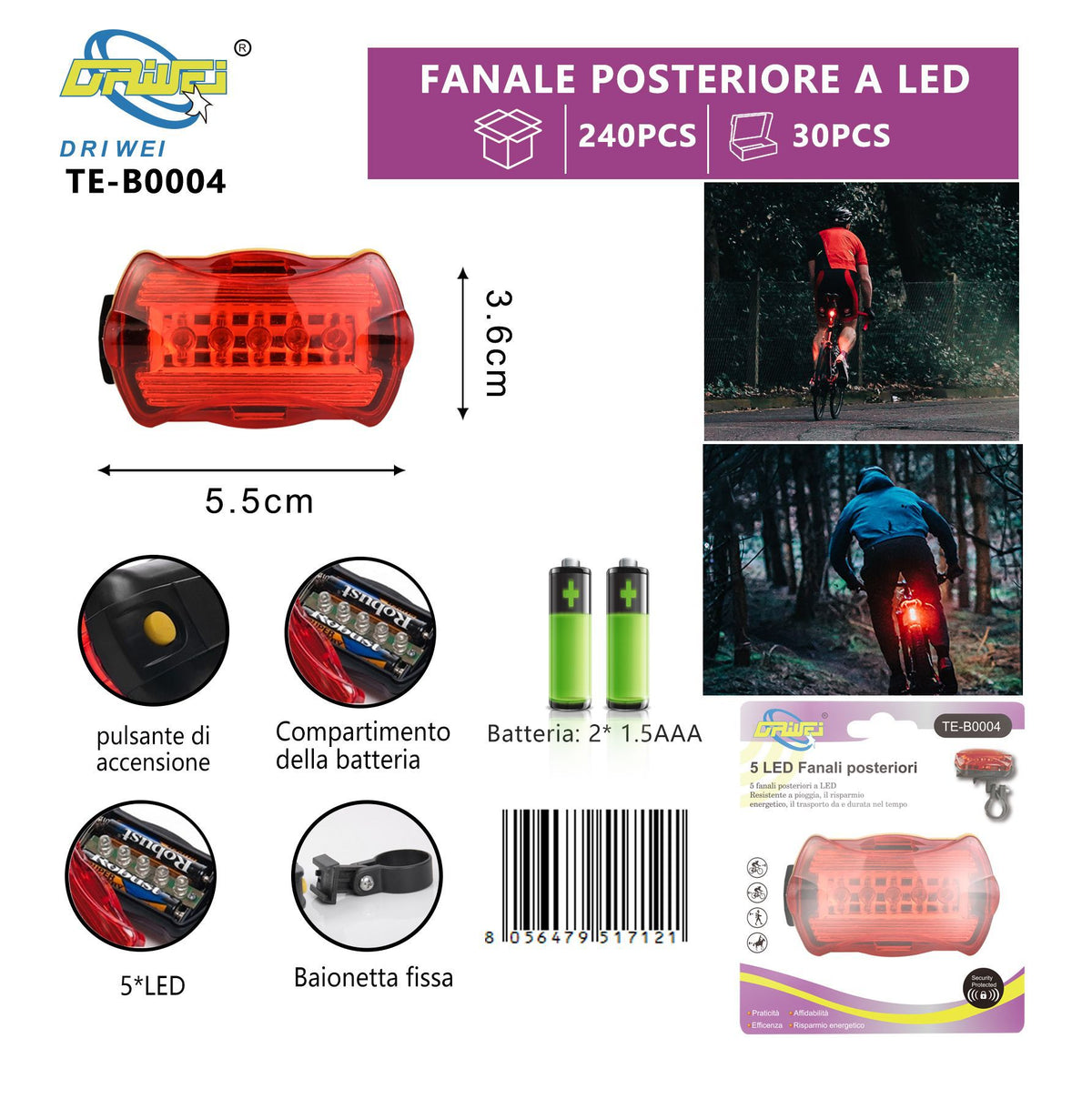 Luce per bicicletta