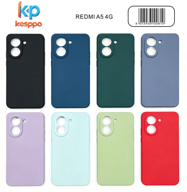 Custodia per Redmi A5 4G – a tinta unita, in silicone, con aperture sagomate