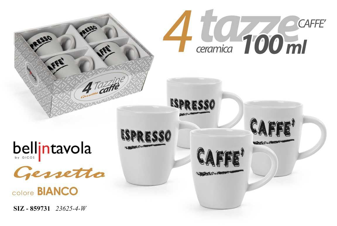 Tazzina da caffè 23625/4/W, 100 ml, confezione da 4 pezzi